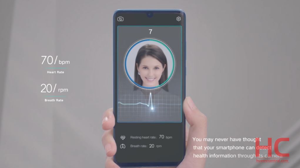 Huawei Face AR: Measure heart rate and 