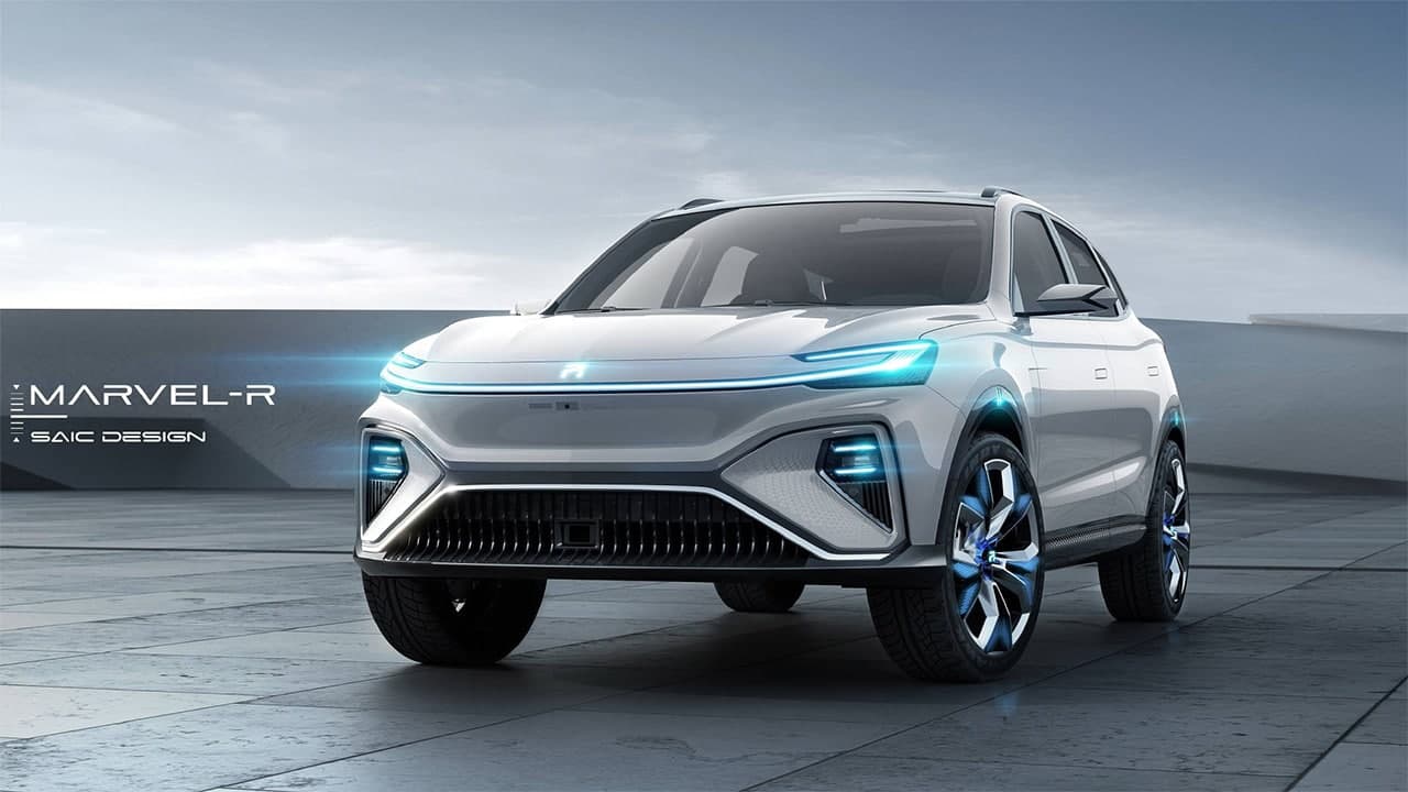 SAIC MarvelR electric SUV equipped with Huawei Balong 5000 chip