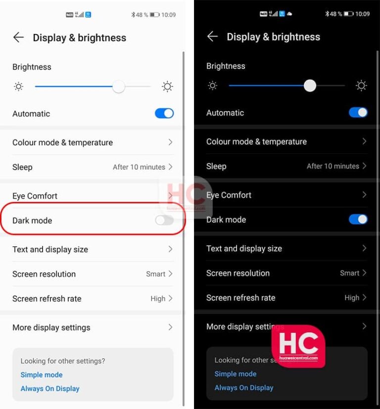 HarmonyOS 2 finally brings Dark Mode Scheduling feature, not available in Huawei EMUI 11