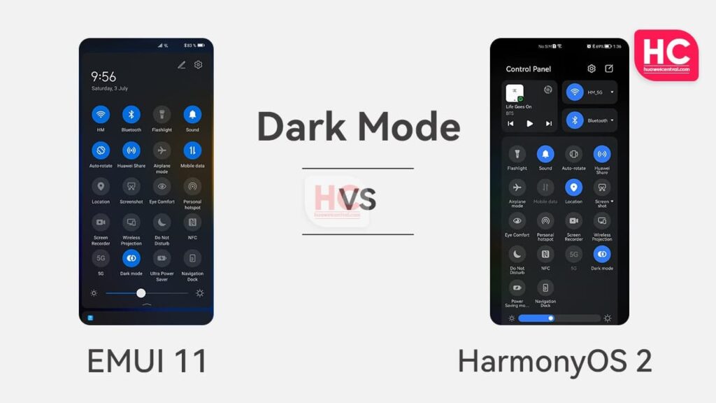 EMUI 11 Vs HarmonyOS 2: Dark Mode Comparison - Huawei Central