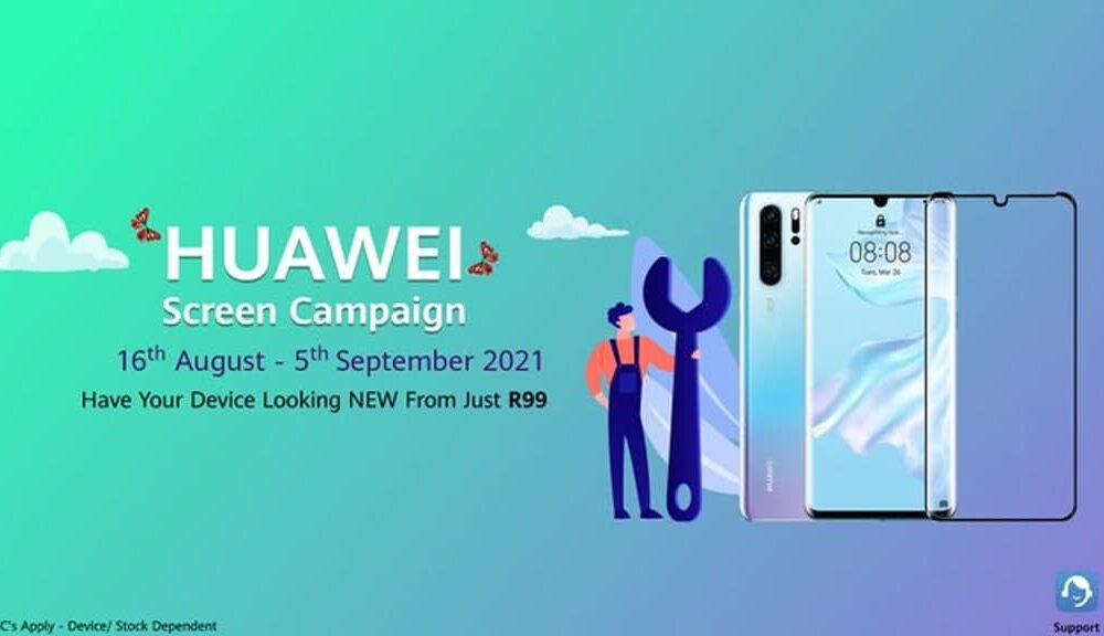 Huawei South Africa offering screen replacement, starting at just R99 ...