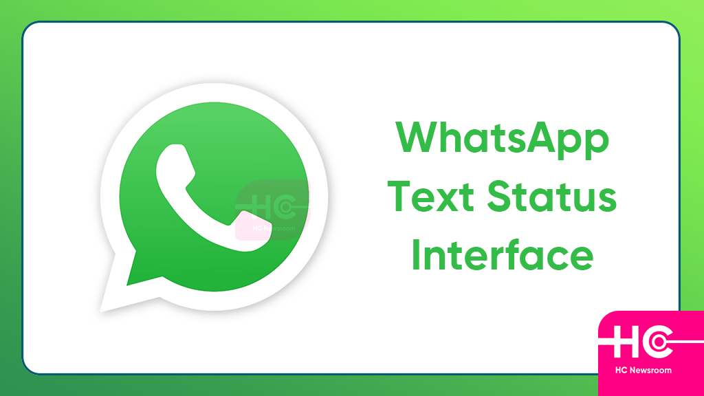 WhatsApp text status interface