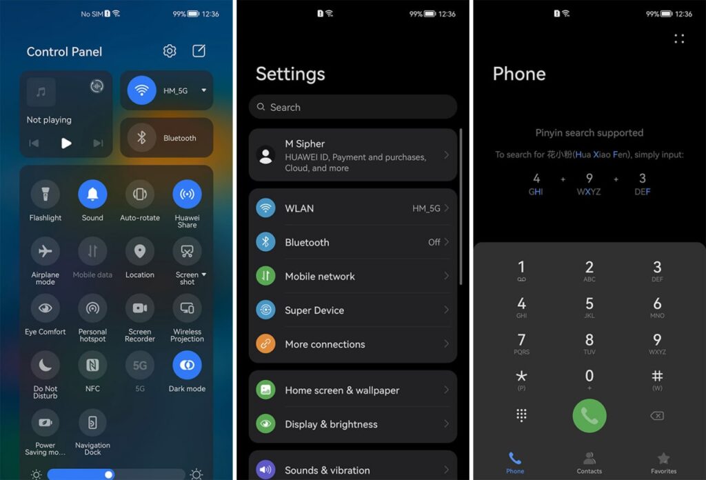 Dark Mode Comparison: Huawei, Google, Samsung, Apple, Xiaomi