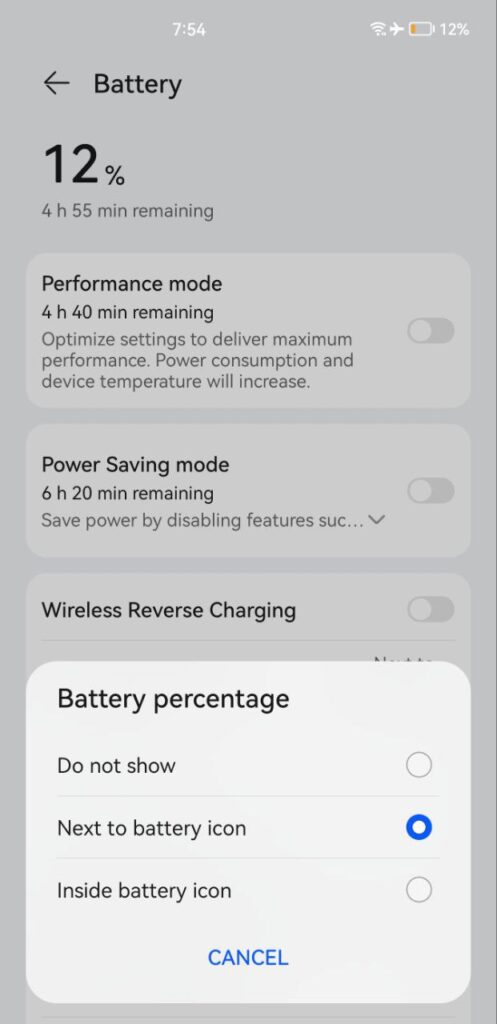 How to customize battery percentage in EMUI 12 - Huawei Central