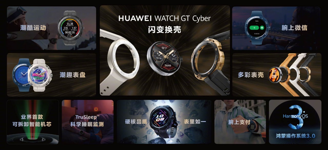 Huawei Watch GT Cyber Launched: The world's first detachable dial ...