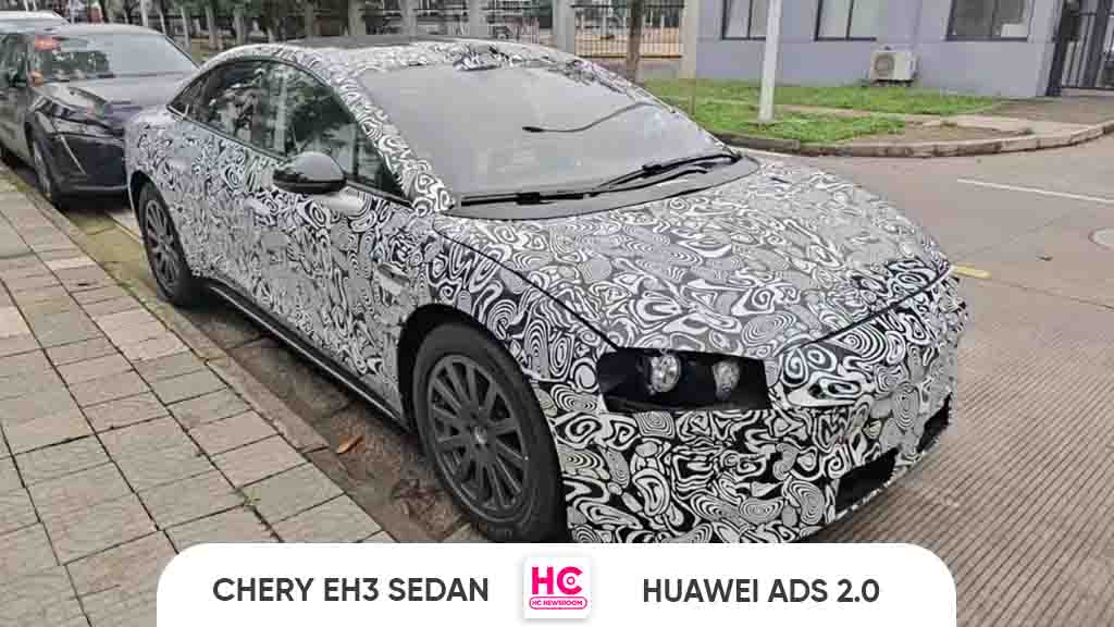 Chery Eh3 Sedan Leaked In Live Images With Huawei Ads Huawei Central