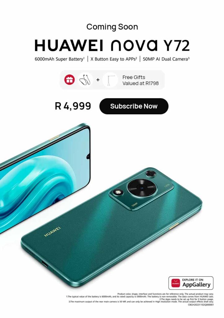 Huawei Nova Y72 Announced With 6000mAh Battery, 50MP Camera, 6.75-inch ...