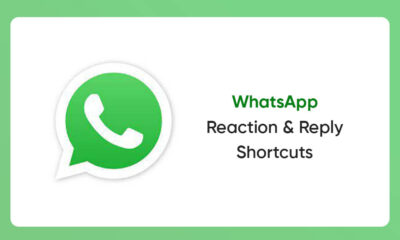 WhatsApp reaction reply shortcuts