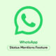 WhatsApp status mention feature