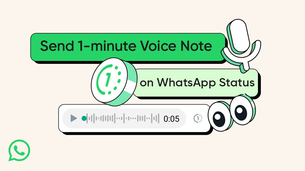 WhatsApp 1-minute voice note status
