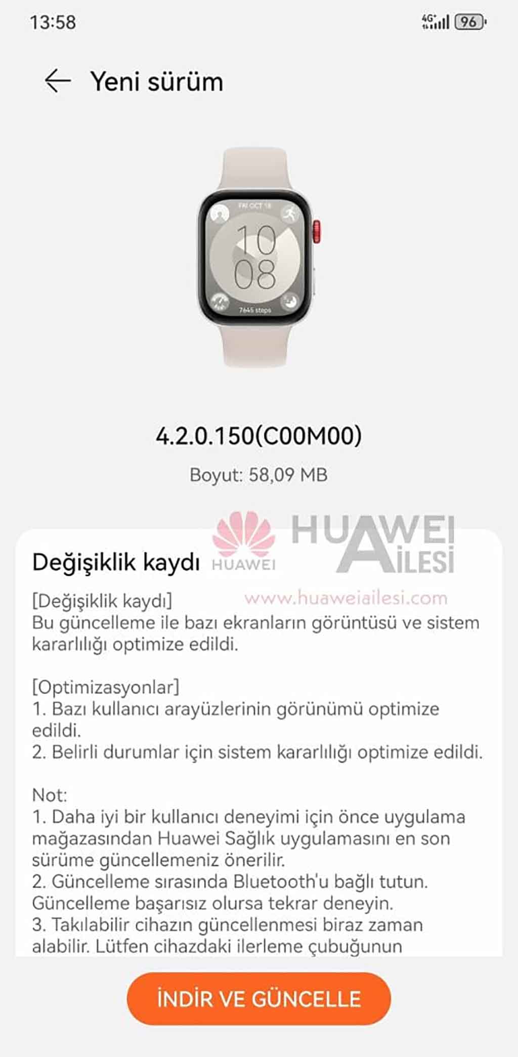 Huawei Watch Fit 3 global May 2024 update