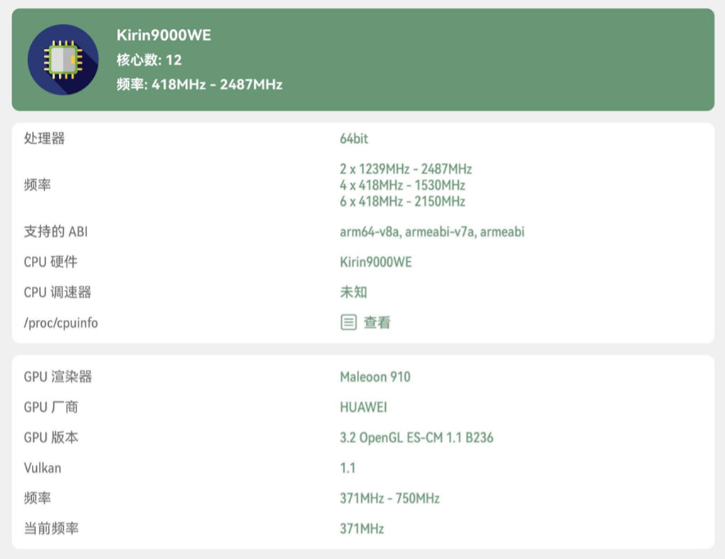 Huawei MatePad 11.5 S 12GB Kirin 9000WE