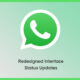 WhatsApp status updates interface