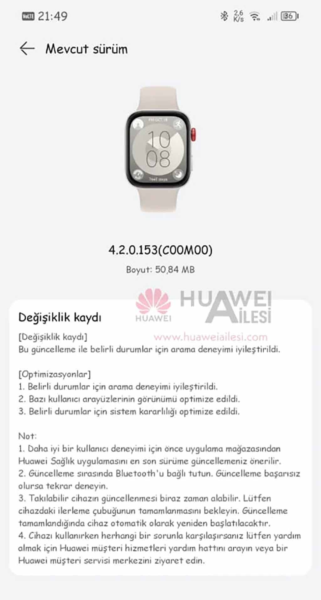 Huawei Watch Fit 3 UI optimizations