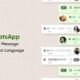 WhatsApp voice message transcripts language