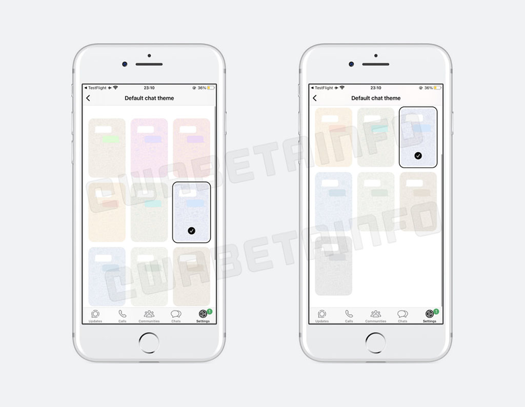 WhatsApp chat themes iOS