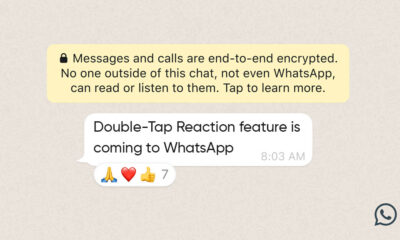 WhatsApp Double Tap Reaction