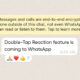 WhatsApp Double Tap Reaction