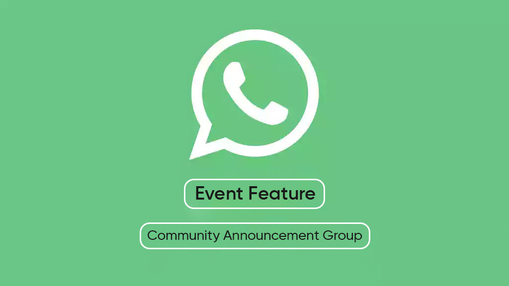 WhatsApp Event community announcement