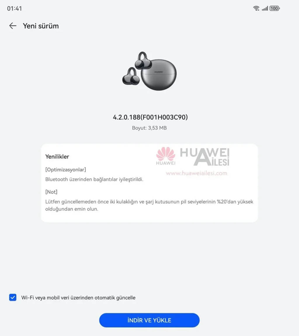 Huawei FreeClip July 2024 update