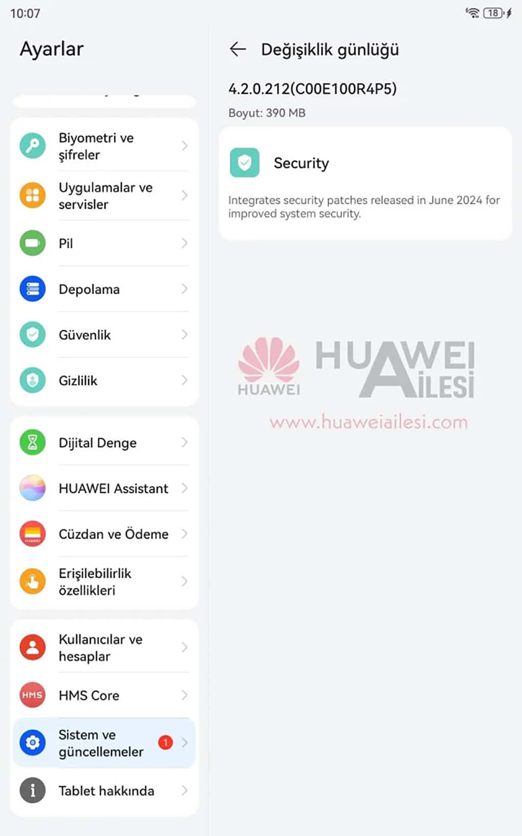 Huawei MatePad 11 June 2024 security patch