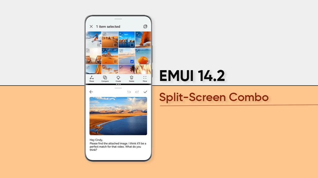 EMUI 14.2 Split-Screen combo
