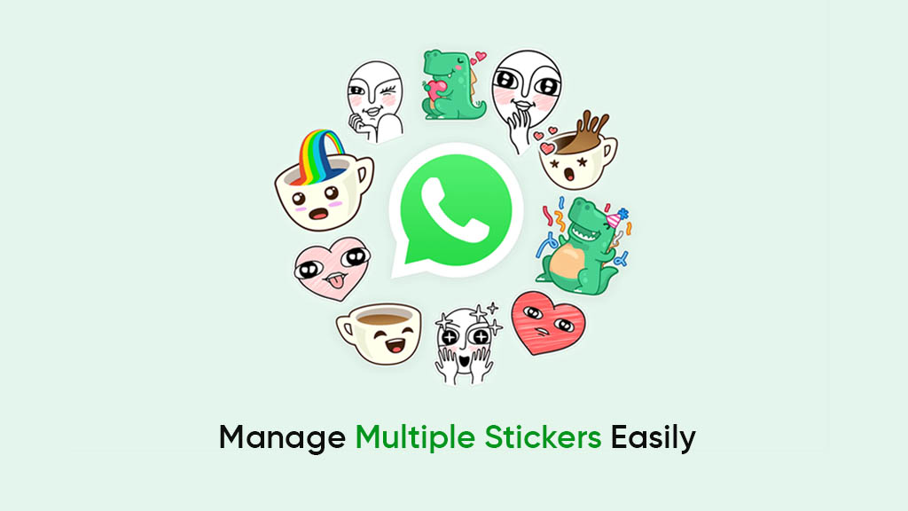 WhatsApp manage multiple stickers