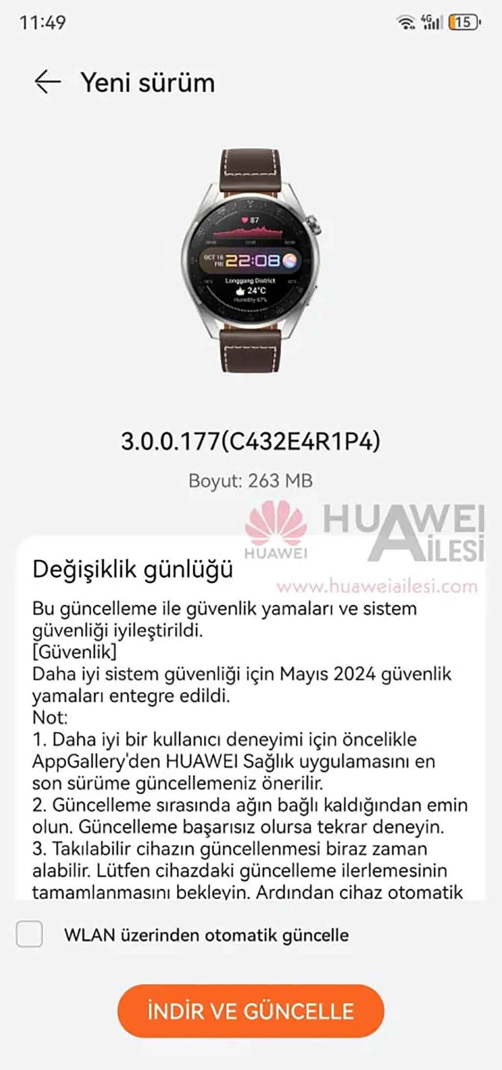 Huawei Watch 3 series June 2024 firmware