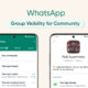 WhatsApp Community group visibility