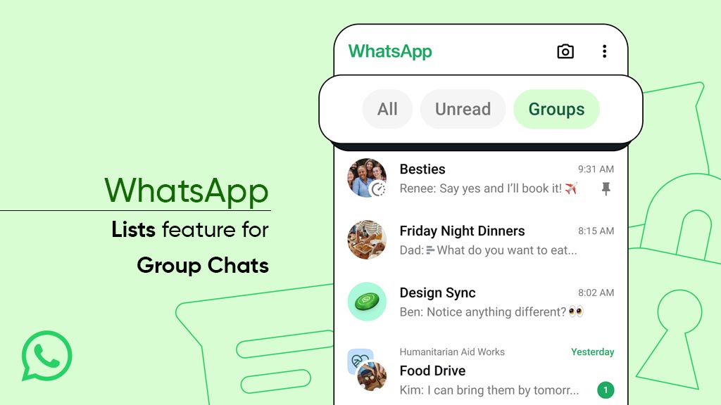 WhatsApp Lists feature group