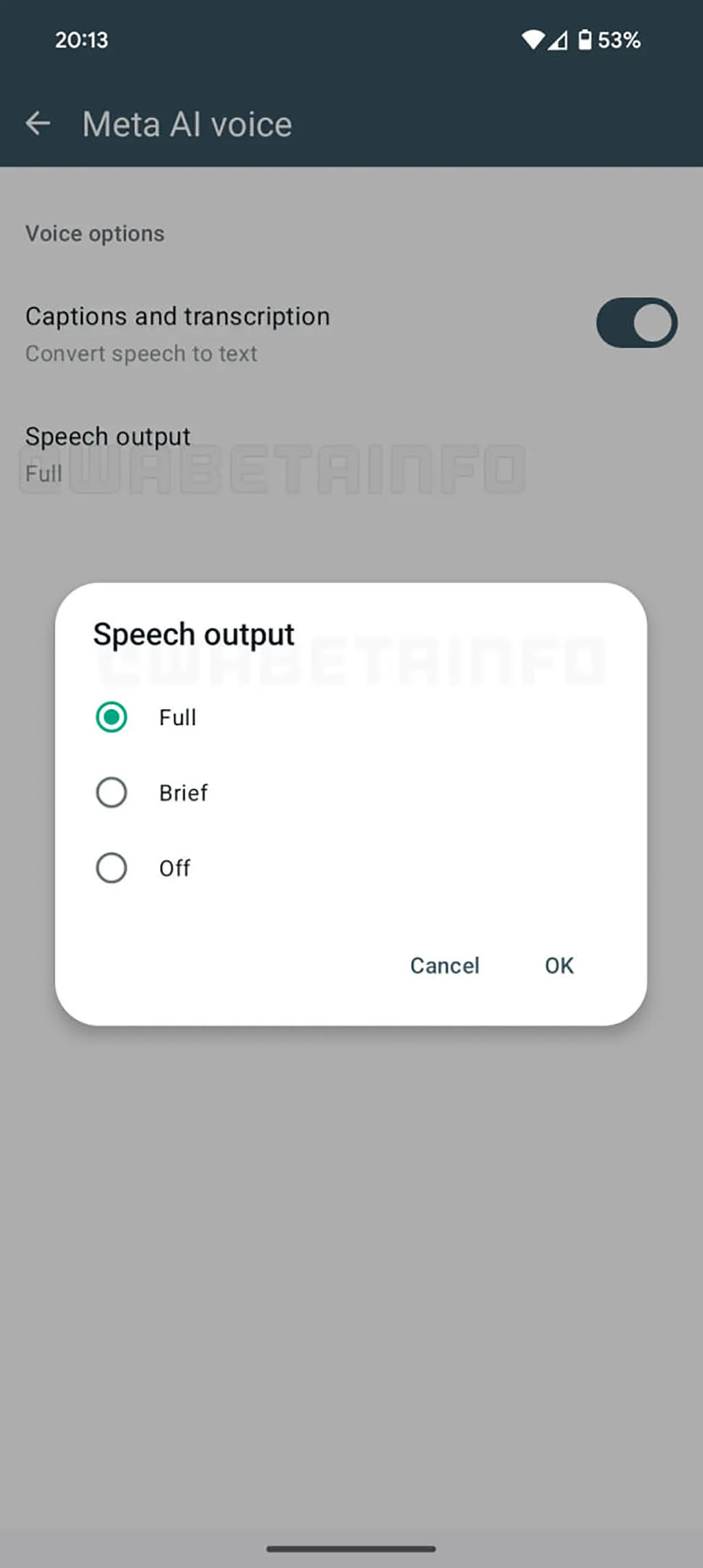 WhatsApp Meta AI voice features