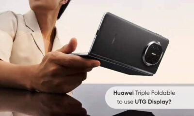 Huawei triple-foldable UTG display