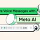 WhatsApp Meta AI voice messages