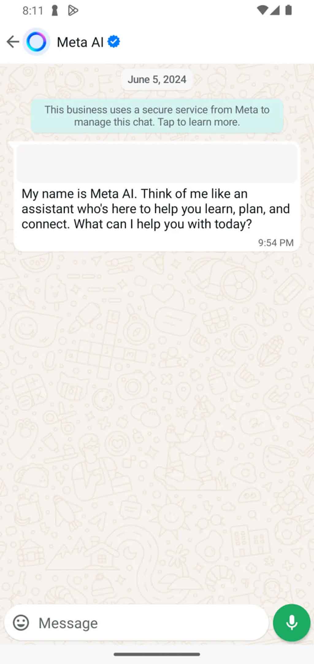 WhatsApp Meta AI voice messages