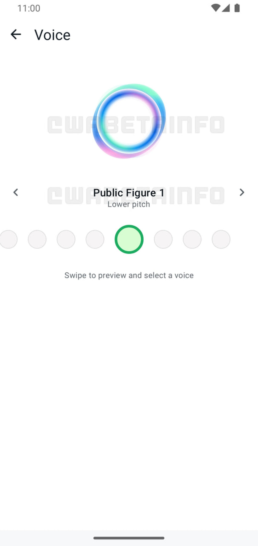 WhatsApp Meta AI voice options