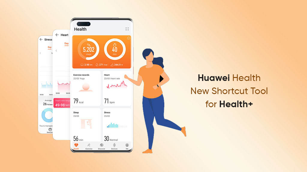 Huawei Health+ features shortcut