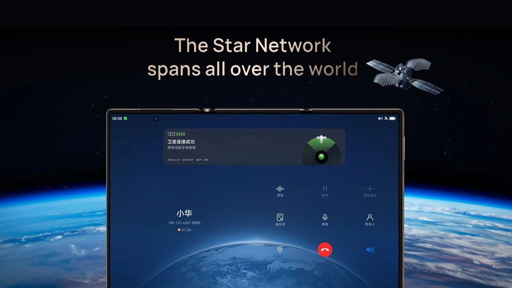 Huawei Mate XT satellite communication