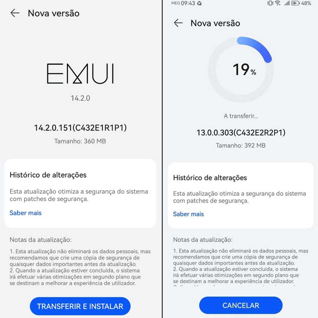 Huawei Nova 9 SE Y91 September 2024 update