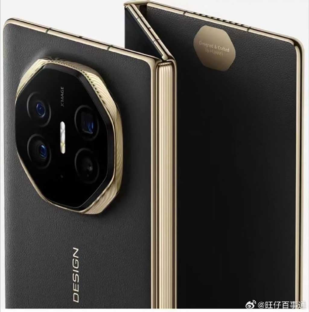 Huawei Mate XT unofficial render shows new 'Black-Gold' color variant