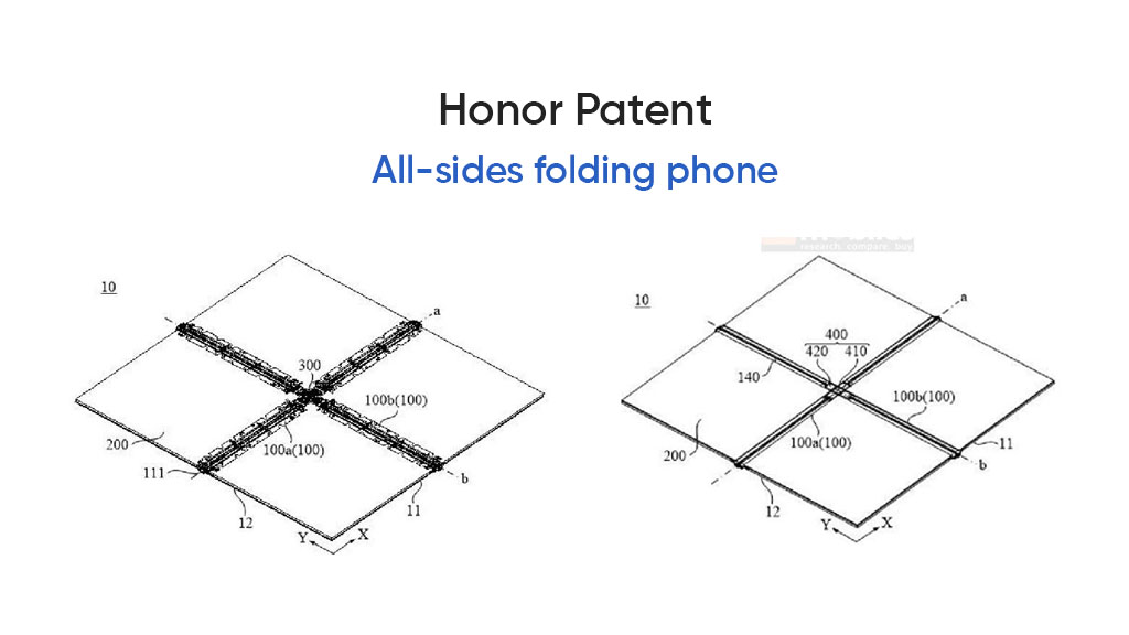 Honor all-side foldable patent