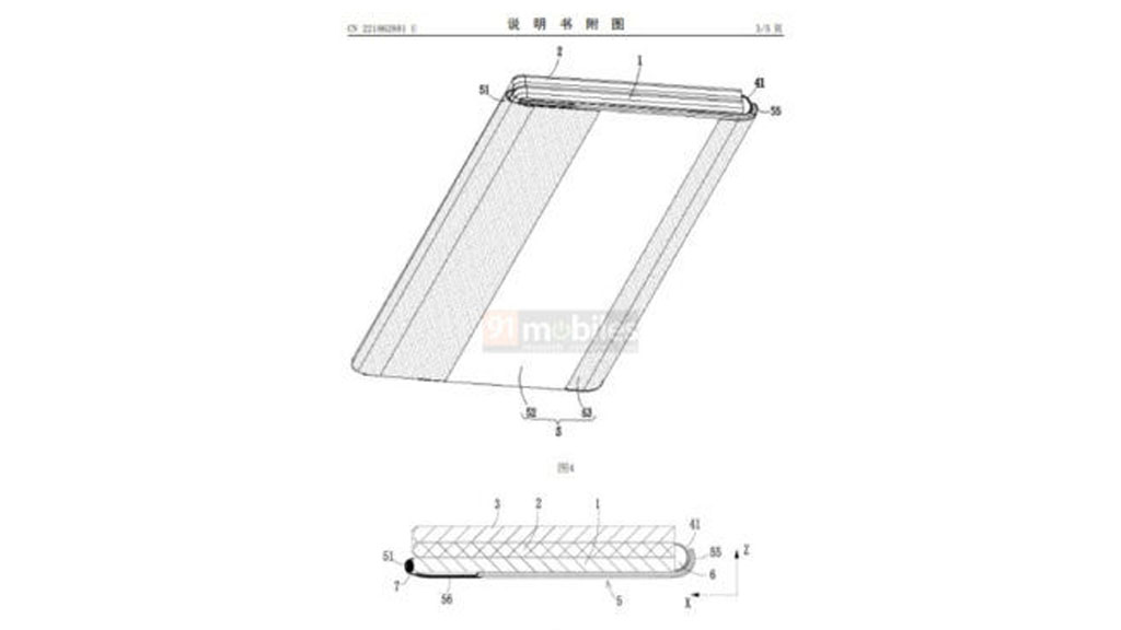 Huawei rotating foldable patent