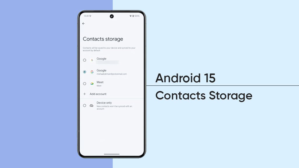 Android 15 Contacts Storage