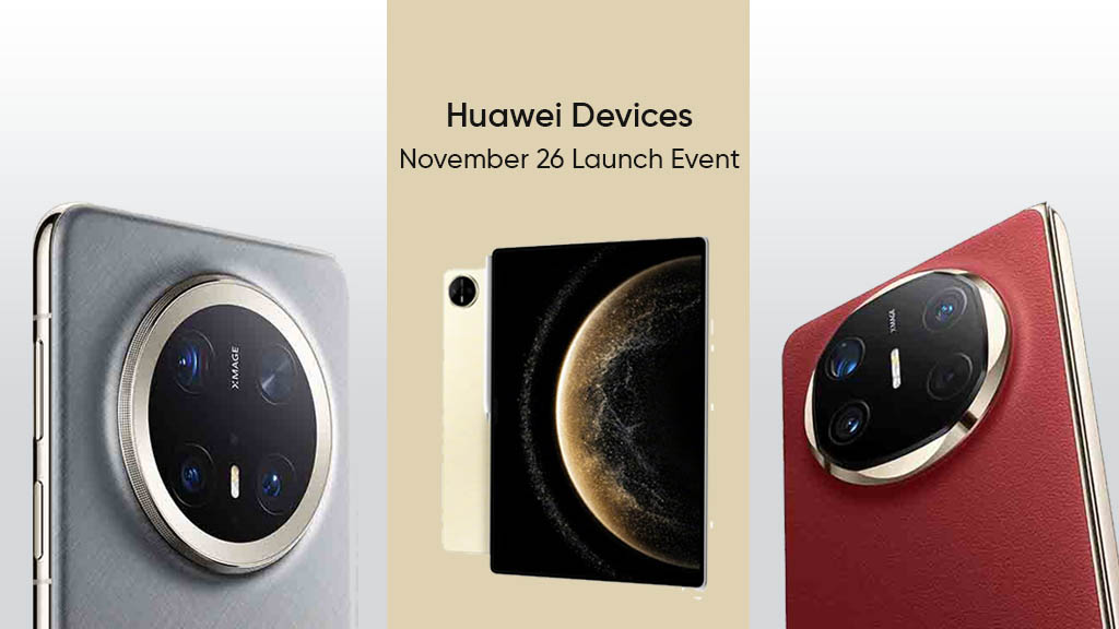 Huawei smartphones devices tomorrow