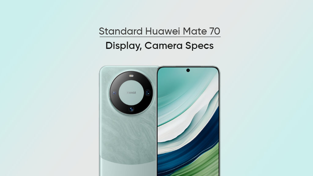 Standard Huawei Mate 70 camera specs