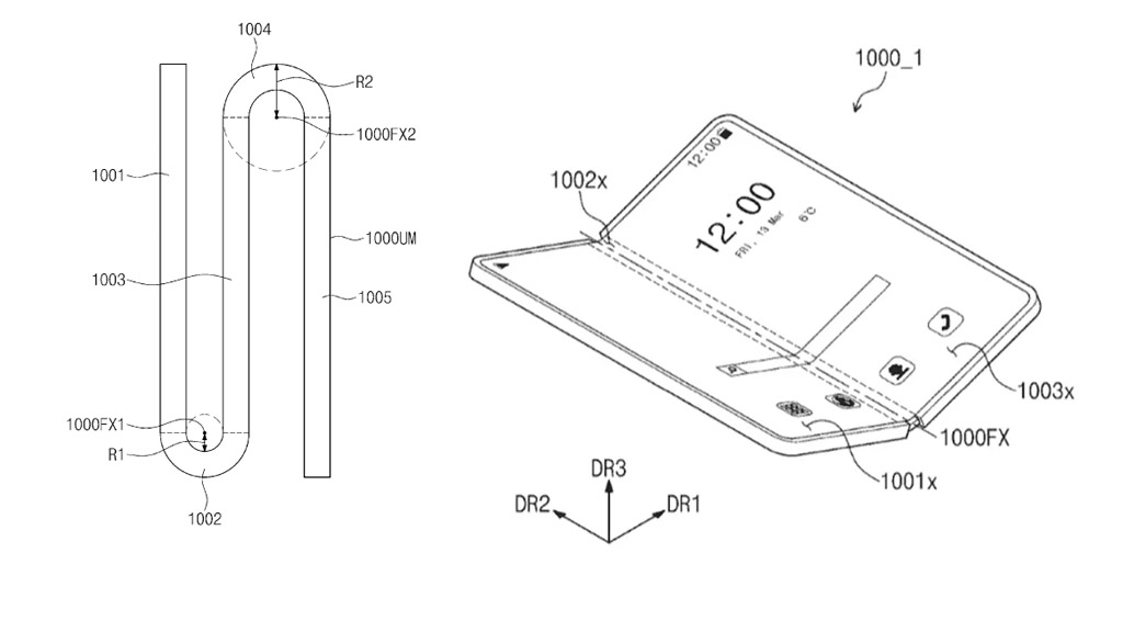 Samsung tri-fold Huawei design