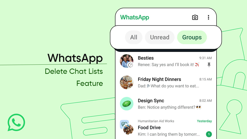 WhatsApp delete preset chat lists