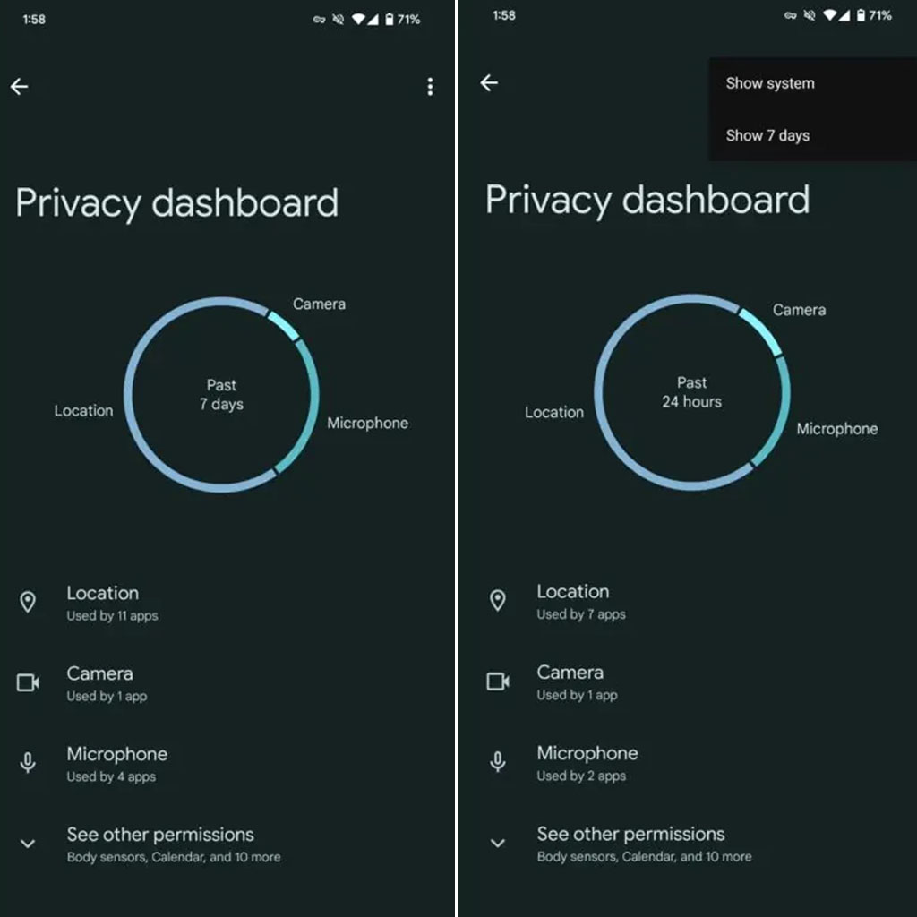 Android 15 QPR1 devices now support 7-day Privacy Dashboard