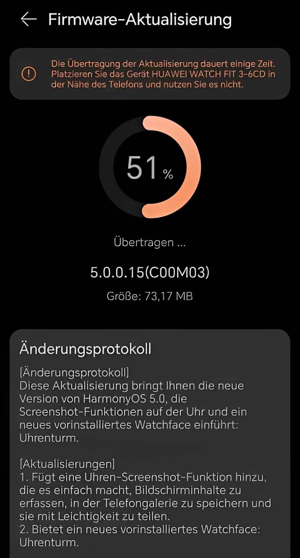 Huawei Watch Fit 3 HarmonyOS 5 update